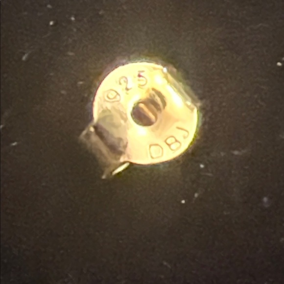 DIAMOND 925 STERLING SILVER SIGNED EARRINGS - Picture 5 of 6